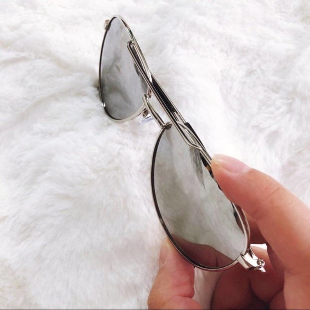 Remy Silver Mirrored Aviator Sunglasses - Picture 9 of 9